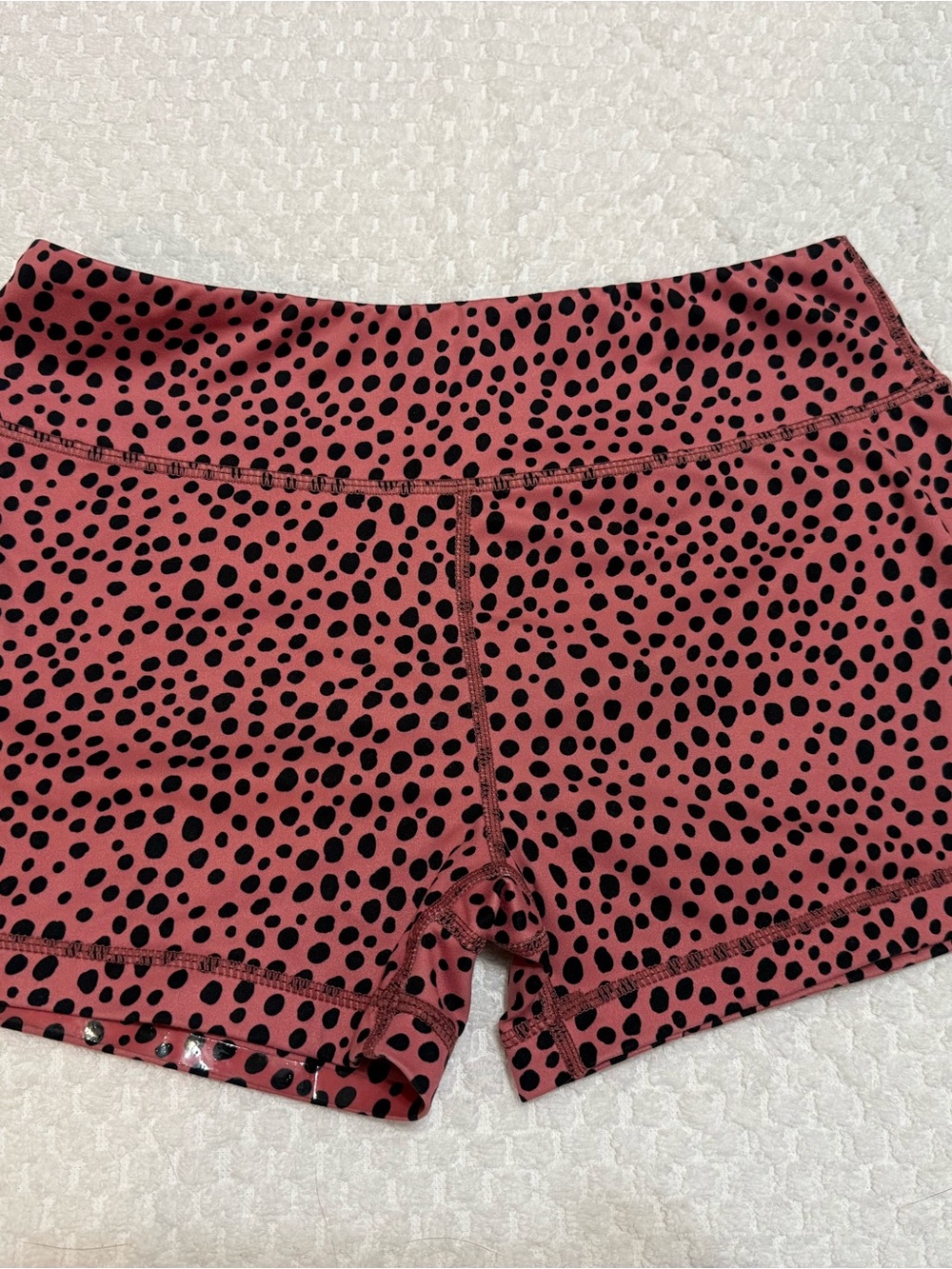 IABMFG High-Waist Pink Dot Active Shorts